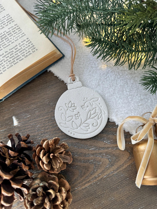 Scandinavian Flower Bauble Christmas Ornament